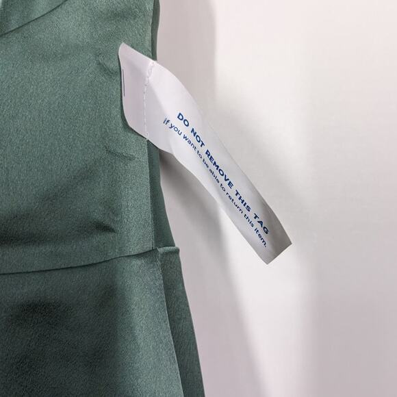 Fame and Partners Strappy Draped Rosabel Gown Green Maxi Dress Size 4 US - Picture 6 of 12